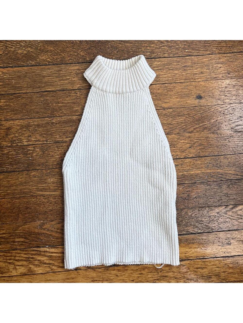 Bershka Women's White and Cream Vests-tanks-cami